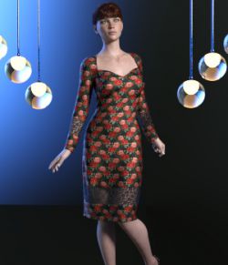 dForce Cocktail Rose Dress for G8F