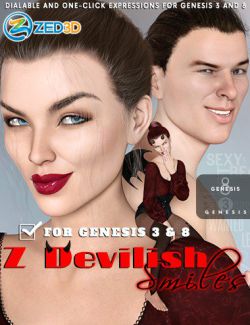 Z Devilish Smiles and Expressions for Genesis 3 and 8