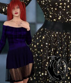 dforce - Off Shoulder Dress - Genesis 8