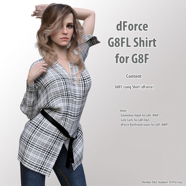 Click here to see preview images for "dForce G8FL Shirt for G8F" dForce G8FL Shirt for G8F