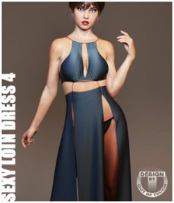 dForce Sexy Loin Dress 4 for Genesis 8 Females