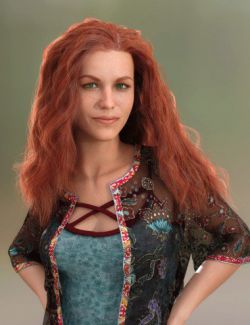 dForce Femme Fatale Hair for Genesis 3 and 8 Females