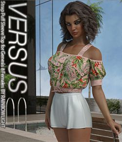 VERSUS- Strap Puff Sleeve Top for Genesis 8 Females