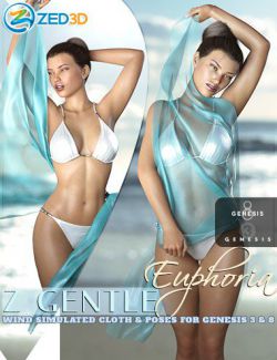 Z Gentle Euphoria Cloth and Poses for Genesis 3 and 8 Female