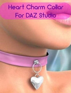 Heart Charm Collar for DAZ Studio
