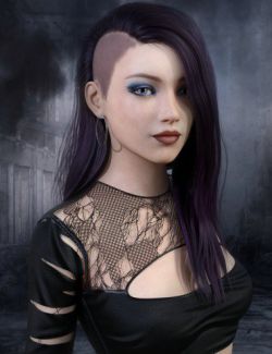 Jett Hair for Genesis 8 Female(s)