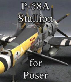 P-58 Stallion for Poser