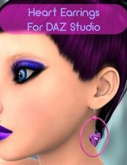 Heart Earrings for DAZ Studio