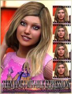 Mixable Expressions for Teen Jane 8 and Genesis 8 Female(s)