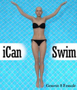 iCan SWIM, Swimming Poses for Genesis 8 Female (G8F)