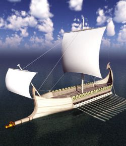 Elven War Ship for Poser