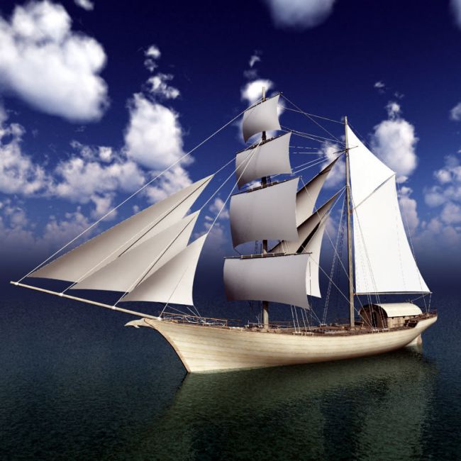 Elven Merchant Ship For Shade 3D