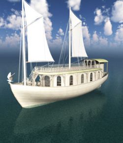 Elven House Ship for Poser