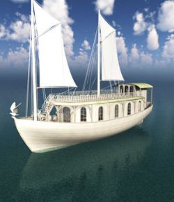 Elven House Ship for Shade 3D