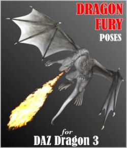 DRAGON FURY Aerial and Ground Combat Poses for Daz Dragon 3 in DS4