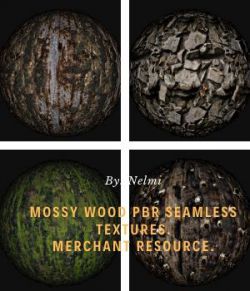 Mossy Wood PBR Textures- Merchant Resource