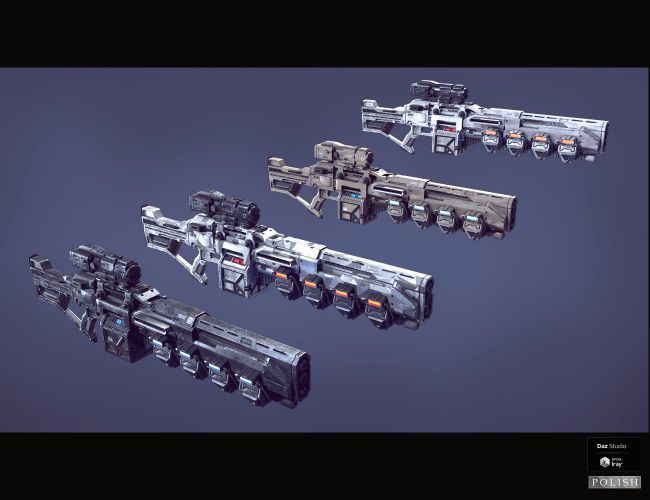 Cyborg Weapon Collection | 3d Models for Daz Studio and Poser