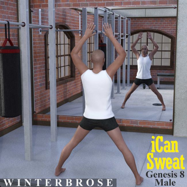 Click here to see preview images for "iCan SWEAT Poses for Genesis 8 Male in Daz Studio" iCan SWEAT Poses for Genesis 8 Male in Daz Studio