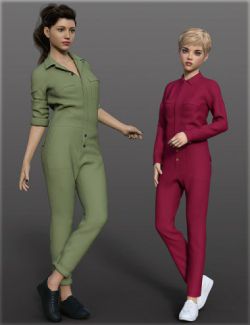 dForce H&C Coverall jumpsuit outfits for Genesis 8 Female(s)