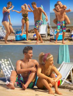Beach Party Poses for Genesis 8