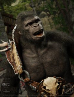 Ape World Gorilla for Genesis 8 Male