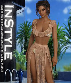 InStyle- JMR dForce Frill Maxi Skirt Beachwear for G8F