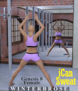 iCan SWEAT Poses for Genesis 8 Female (G8F) in Daz Studio