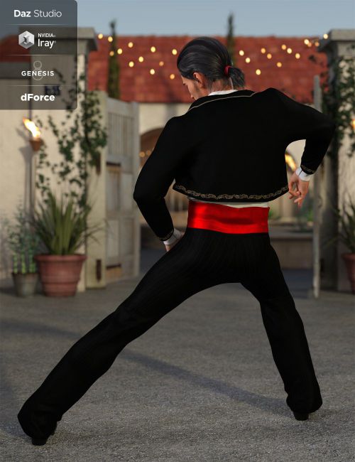 dForce Bolero Style Outfit for Genesis 8 Male(s)