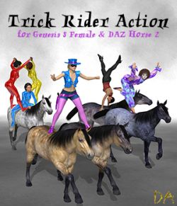 Trick Rider Action for G8F and DAZ Horse 2