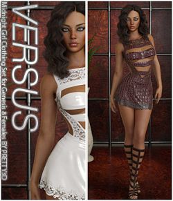 VERSUS - Midnight Girl Clothing Set for Genesis 8 Females