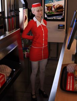 Hostess Uniform for Genesis 8 Female(s)