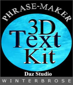 PHRASE-MAKER, 3D Writing and Design Scripts for Daz Studio with Bonus 3D Font