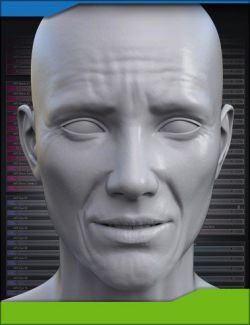 Aging Face Details HD for Genesis 3 and 8 Male(s)