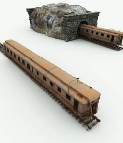 Abandoned Train Car for Blender