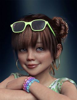 Fawne Hair and Glasses Accessory for Genesis 8 Female(s)