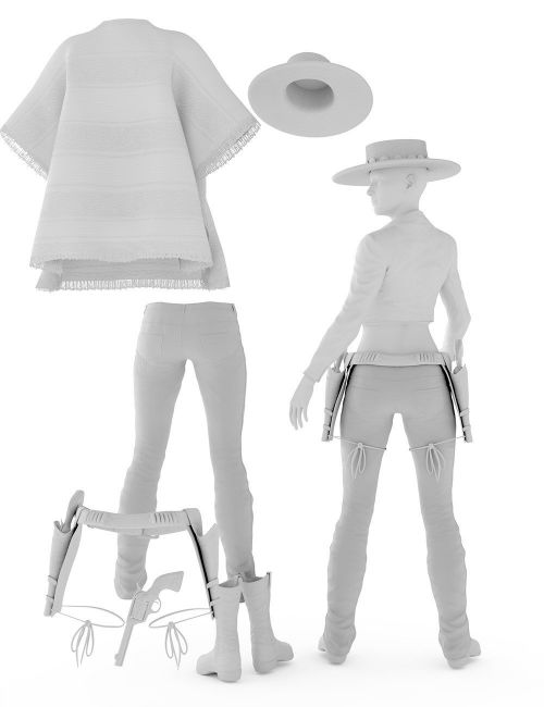 Dusty Hd Cowgirl Outfit For Genesis 8 Female S 3d Models For Daz