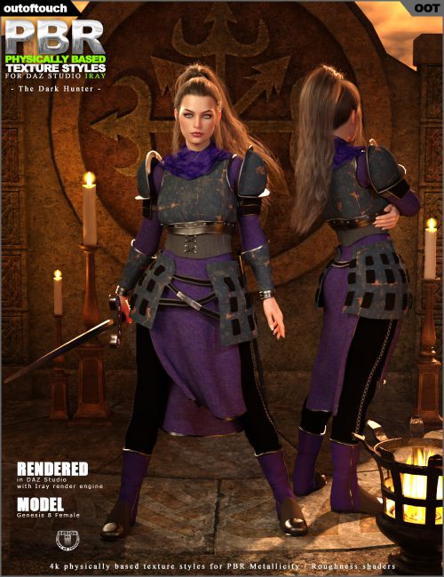 OOT PBR Texture Styles for The Dark Hunter | 3d Models for Daz Studio ...