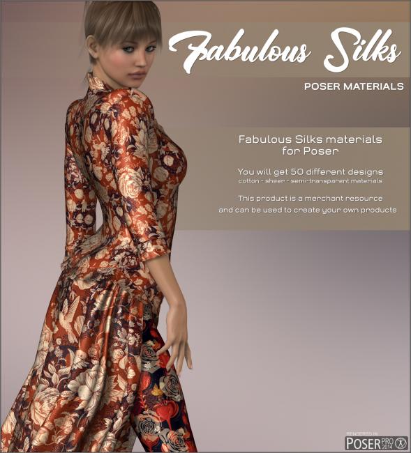 Click here to see preview images for "Poser - Fabulous Silks" Poser - Fabulous Silks