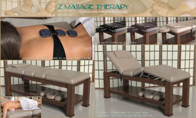 Z Massage Equipment and Poses for Genesis 8