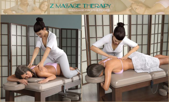 Z Massage Equipment and Poses for Genesis 8