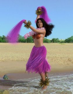 dForce Hula Outfit and Pose Set for Genesis 8 Female(s)