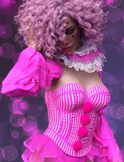 X-Fashion Clown Costume for Genesis 8 Female(s)