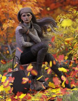 dForce Casual Autumn Outfit for Genesis 8 Female(s)