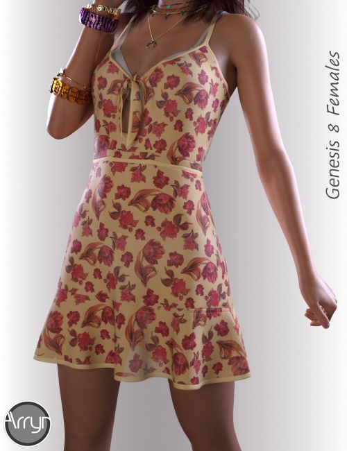 dForce Alana Candy Dress for Genesis 8 Female(s) | 3d Models for Daz ...