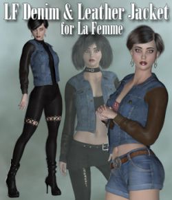 Denim and Leather Jacket for La Femme