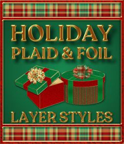 Holiday Plaid and Foil PS Layer Styles