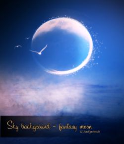 Sky background- fantasy moon