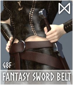 Fantasy Sword Belt for Genesis 8 Female