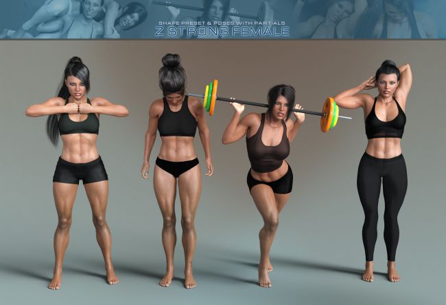 Z Strong Female Shape and Poses Mega Set