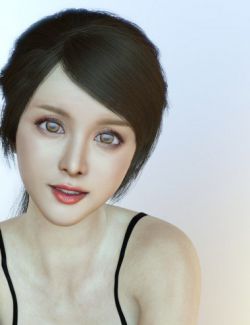 Sanny Character with dForce Hair and Expressions for Genesis 8 Female